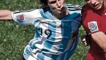 <b>PROMESA. </b>Pablo Piatti, en un partido con la selección argentina Sub-20.
