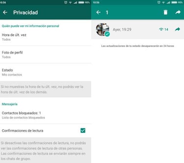 WhatsApp te dice quién ha visto tu estado