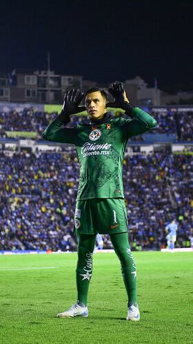 Luis Malagon of America during the Semifinal second leg match between Cruz Azul and America as part of the Liga BBVA MX, Torneo Apertura 2024 at Ciudad de los Deportes Stadium on December 08, 2024 in Mexico City, Mexico.