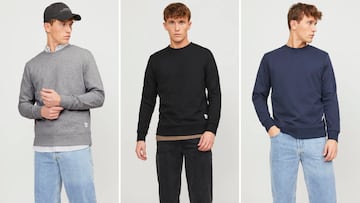 Sudadera básica con cuello redondo Jack & Jones Jjebasic para hombre