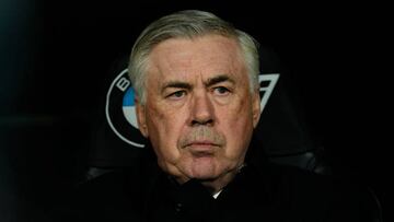 Ancelotti, durante el Real Madrid-Real Sociedad.