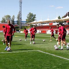 El Atlético se entrenó sin Vrsaljko; Gaitán apunta a Las Palmas