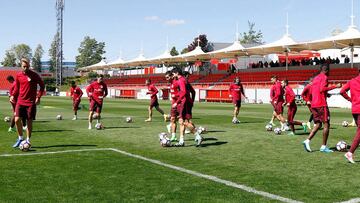 El Atlético se entrenó sin Vrsaljko; Gaitán apunta a Las Palmas