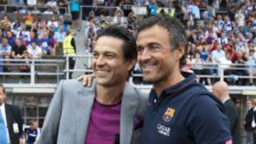 Luis Enrique, con Litmanen.