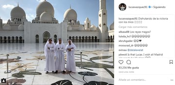 Los futbolistas del Real Madrid disfrutan de Abu Dhabi