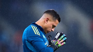 during the quarter-final first match between Monterrey and America as part of the Liga BBVA MX, Torneo Apertura 2025 at BBVA Bancomer Stadium, on November 26, 2025 in Monterrey, Nuevo Leon, Mexico.