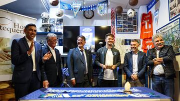 Dani Lorenzo, en el 25 aniversario de la Peña Malaguista de Antequera.