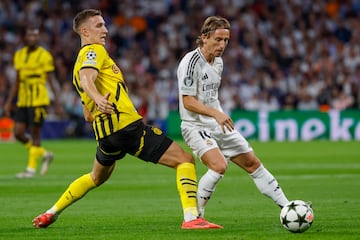 Modric, en el partido contra el Borussia del pasado miércoles. 
