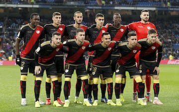 El once inicial del Rayo Vallecano.