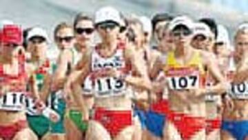 <b>BRONCE.</b> María Vasco fue tercera en 20 km marcha.