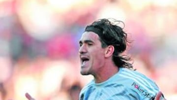 Ortega, en un partido de River.