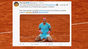 El mundo del deporte, a los pies de Nadal en Twitter