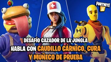 ¿Dónde encontrar a Caudillo Cárnico, Cura y Muñeco de Prueba en Fortnite Temporada 5?
