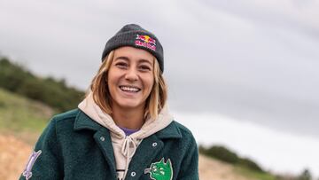 Laura Coviella surf check at Praia do Norte, Nazaré, Portugal on November 10th 2023.