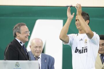 Cristiano Ronaldo en el estadio Santiago Bernabéu.