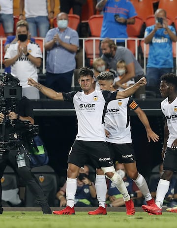 1-0. Hugo Duro celebra el primer gol.