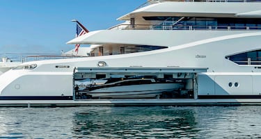 Take a look at this 350-foot yacht with infinity pool, cinema and gym the Department of Justice is selling