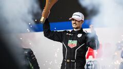 Pascal Wehrlein celebra su victoria en el ePrix de México 2024 de Fórmula E.