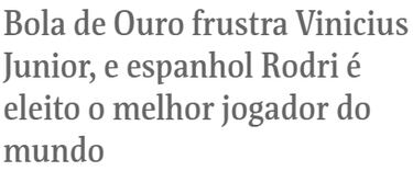 The worldwide reaction to Rodri’s Ballon d’Or as Vini Jr misses out