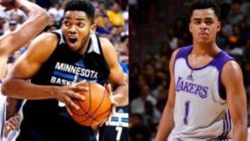 Towns y Russell debutaron con los Wolves y Lakers.