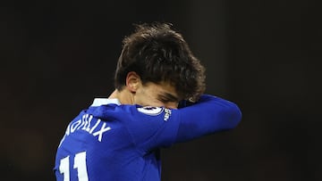 Joao Felix, jugador del Chelsea, durante su primer partido.