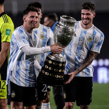 La celebración de Argentina con público en El Monumental