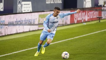 Joaqu&iacute;n Mu&ntilde;oz, durante un partido del M&aacute;laga en La Rosaleda.