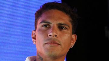 FILE PHOTO: Peruvian soccer star Paolo Guerrero talks to the press during an event by BCP bank in Lima, Peru February 1, 2018.  REUTERS/Mariana Bazo/File Photo