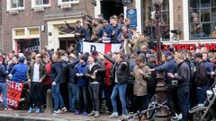 Soccer Football - International Friendly - Netherlands vs England - Amsterdam, Netherlands - March 23, 2018   England fans beside the canal   Action Images via Reuters/Tom Jacobs