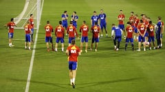 Ambientazo en el Alicante en el entrenamiento de la Selección