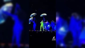 A Dua Lipa se la cayó el micrófono en pleno concierto y su reacción es plausible