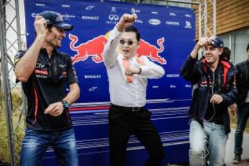 Webber y Vettel se divierten bailando el "Gangnam style".