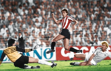 Se formó en la cantera del Athletic de Bilbao y en 1982 debutó con el primer equipo, Defendió la camiseta del Athletic hasta 1986. 