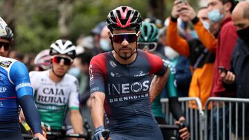 MALLABIA, SPAIN - APRIL 08: Daniel Felipe Martinez Poveda of Colombia and Team INEOS Grenadiers prior to the 61st Itzulia Basque Country 2022 - Stage 5 a 163,8km stage from Zamudio to Mallabia 305m / #itzulia / #WorldTour / on April 08, 2022 in Mallabia, Spain. (Photo by Gonzalo Arroyo Moreno/Getty Images)