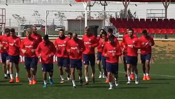 El Sevilla volvió a los entrenamientos tras el pase a cuartos