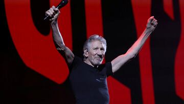 The former Pink Floyd member is under investigation by German police for his live show in Berlin.