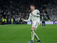 The Uruguayan midfielder scored a stunning first-half hat trick against Manchester City in the Champions League first leg.