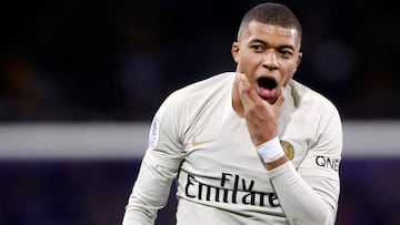 El delantero franc&eacute;s del PSG, Kylian Mbapp&eacute;, durante un partido.