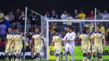  Players of America during the game Chicago Fire vs America, corresponding to the Round of 32 of the Leagues Cup 2023, at SeatGeek Stadium, on August 04, 2023.

<br><br>

Jugadores de America durante el partido Chicago Fire vs America, correspondiente a la fase de Dieciseisavos de final de la Leagues Cup 2023, en el Estadio SeatGeek, el 04 de Agosto de 2023.