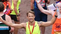 Button, tras finalizar la marat&oacute;n de Londres.
 