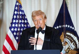 U.S. President Donald Trump speaks at the State Department Kennedy Center Honors Medal Presentation Dinner at the State Department in Washington, D.C., U.S., December 6, 2025. REUTERS/Kevin Lamarque