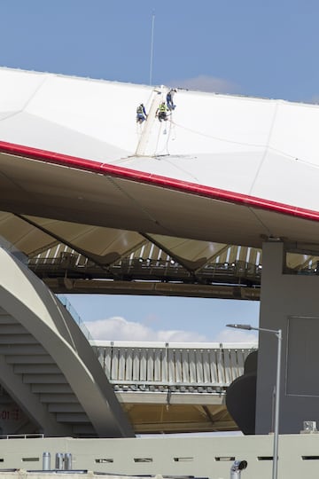 Después de la fiesta, continúan las obras en el Wanda Metropolitano