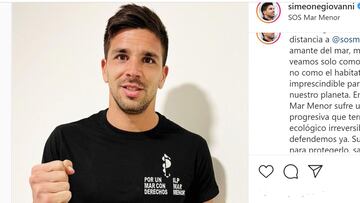 El 'Cholito' apoya la causa del Mar Menor en España