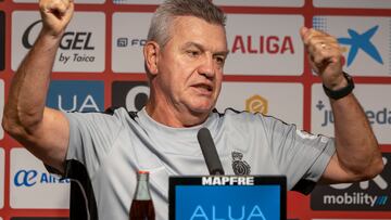 PALMA, 17/08/2023.- Javier Aguirre, entrenador del Real Mallorca, en declaraciones previas al partido de LaLiga que su equipo disputa ma?ana frente te al Villarreal. EFE/CATI CLADERA