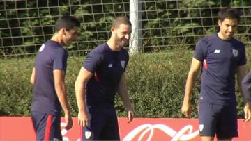 Yeray vuelve a entrenar con el resto de sus compañeros