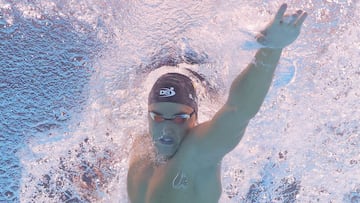 Swimming - FINA World Championships - Budapest, Hungary  - June 21, 2022 Spain's Sergio de Celis Montalban in action during the men's 100m freestyle, heat 8 REUTERS/Antonio Bronic