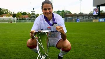 Marozsán, jugadora del Olympique de Lyon.