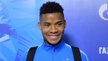 Wilmar Barrios después de anotar su segundo gol con el Zenit
