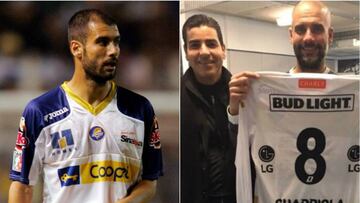 Josep Guardiola posa con la camiseta de Dorados