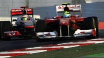 Ferrari analizará el balanceo del alerón de Felipe Massa